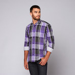Almeida Button-Up Shirt // Black + Purple (2XL)