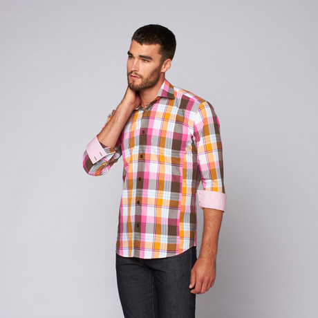 Henry Button-Up Shirt // Red Multi (S)