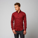 Kimono Dots + Flies Shirt // Red (S)