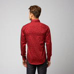 Kimono Dots + Flies Shirt // Red (S)