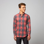 Naked and Famous // Sashiko Button Down // Coral (S)