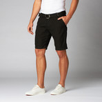 Belted Flat Front Shorts // Black (32)