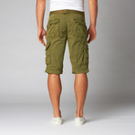 Belted Cargo Shorts // Green (30)