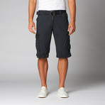 Belted Cargo Shorts // Navy (34)