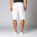 Belted Cargo Shorts // White (30)