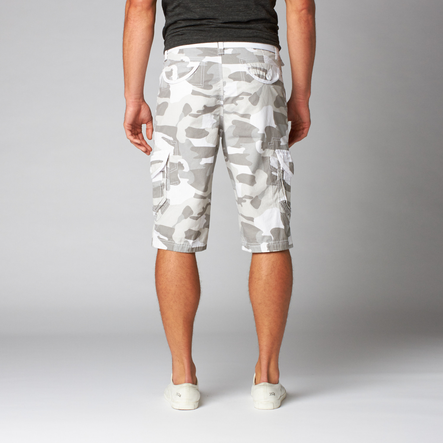 Belted Cargo Shorts // White Camo (30) - X Ray Jeans - Touch of Modern
