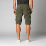 Belted Cargo Shorts // Olive (34)