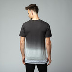 Drawstring Tee // Ombre Black (M)