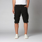 Belted Cargo Shorts // Black (36)