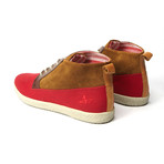 Parker Leather + Suede + Canvas Sneaker // Red +Fox + Setter (US: 11.5)