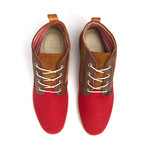Parker Leather + Suede + Canvas Sneaker // Red +Fox + Setter (US: 9.5)