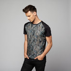 Nestor Wave Digital Print Tee // Black (M)