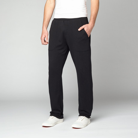 Light French Terry Straight Pant // True Black (S)