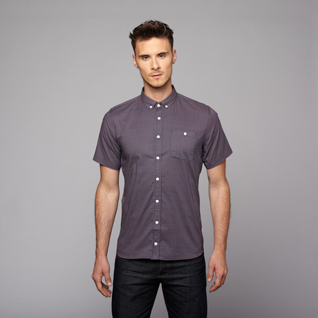 Flinders Button-Up // Navy + Red (XS)