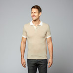 Feeder Stripe Polo // Eco Sand + Stone (XL)