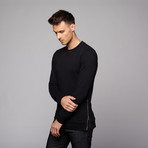 Zip Pullover // Black (XL)
