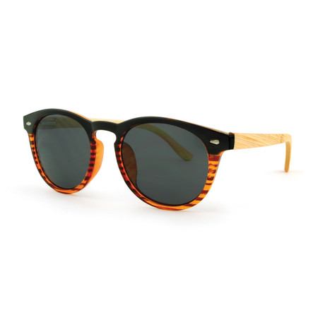 Roswell // Onyx Brown Striped with Smoke Lens