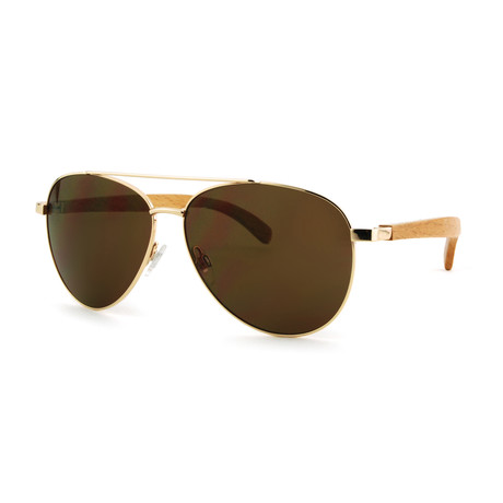 Amador // Gold with Brown Lens