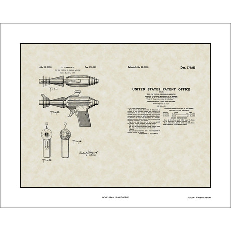 Sonic Ray Gun // Patent Art