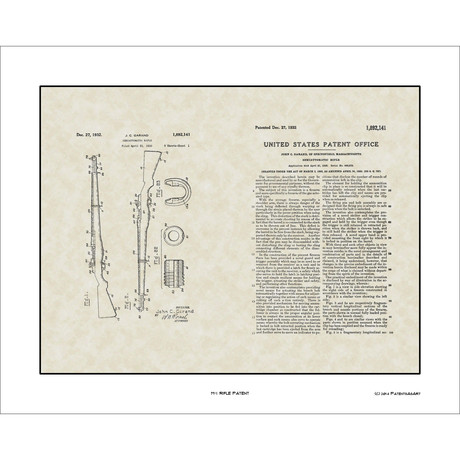 M-1 Rifle // Patent Art