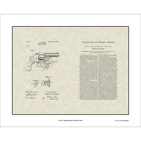 Smith & Wesson Revolver // Patent Art