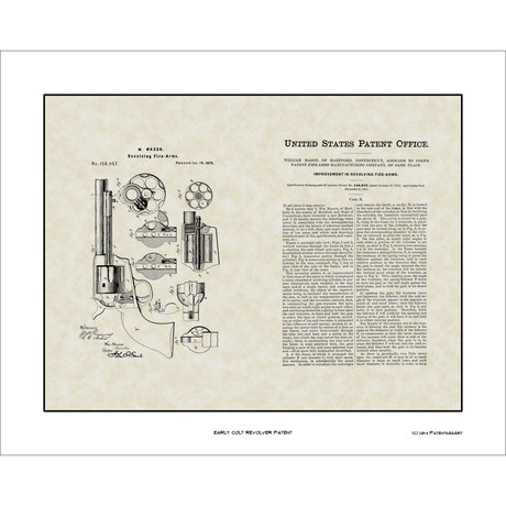 Early Colt Revolver // Patent Art