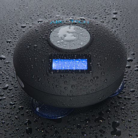 Splash Proof Shower Speaker (Black LCD)