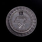 Caesar Cipher Medallion // Set of 2