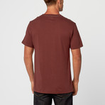 Pudz Short-Sleeve Shirt // Dark Burgundy (M)