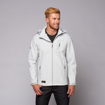 Printed Dewspo Jacket // Grey (L)