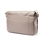 One Premium Messenger // Leather Bag for 15" Notebook (Grey)