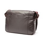 One Premium Messenger // Leather Bag for 15" Notebook (Grey)