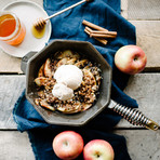 FINEX 8" Cast Iron Skillet + American Cherry Wood Trivet