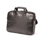 One Premium Slim // Leather Bag for 15" Notebook (Black)