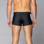 Marseilles Square Cut Swim Short // Black (S)