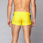 Marseilles Square Cut Swim Short // Yellow (XL)