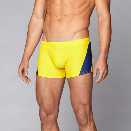 Marseilles Square Cut Swim Short // Yellow (S)