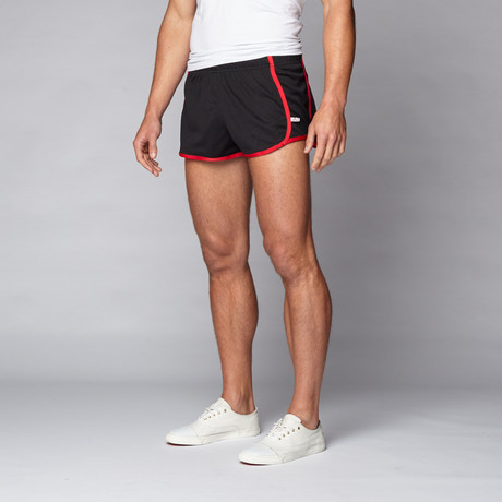 Endurance Running Short // Black + Red (S)