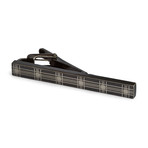 Lazer Engraved Plaid Tie Bar