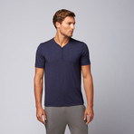 Modal Stretch Jersey Lounge Henley // Peacoat (M)