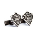 Crown Engraved Cufflinks