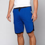 Leather Sweat Shorts // Blue (XL)