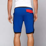 Leather Sweat Shorts // Blue (XL)