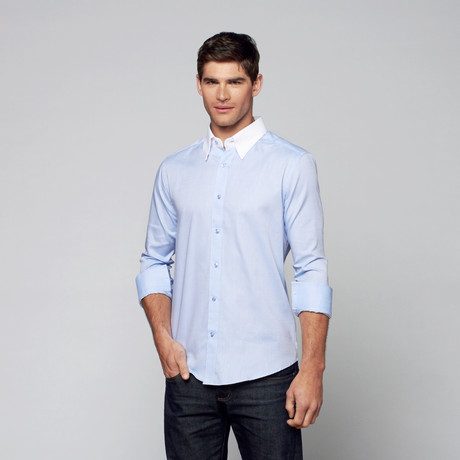 Akim Contemporary Fit Shirt // Light Blue (M)