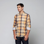 Abel Contemporary Fit Shirt // Orange + Grey (M)