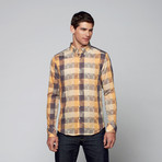 Abel Contemporary Fit Shirt // Orange + Grey (M)