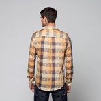 Abel Contemporary Fit Shirt // Orange + Grey (M)