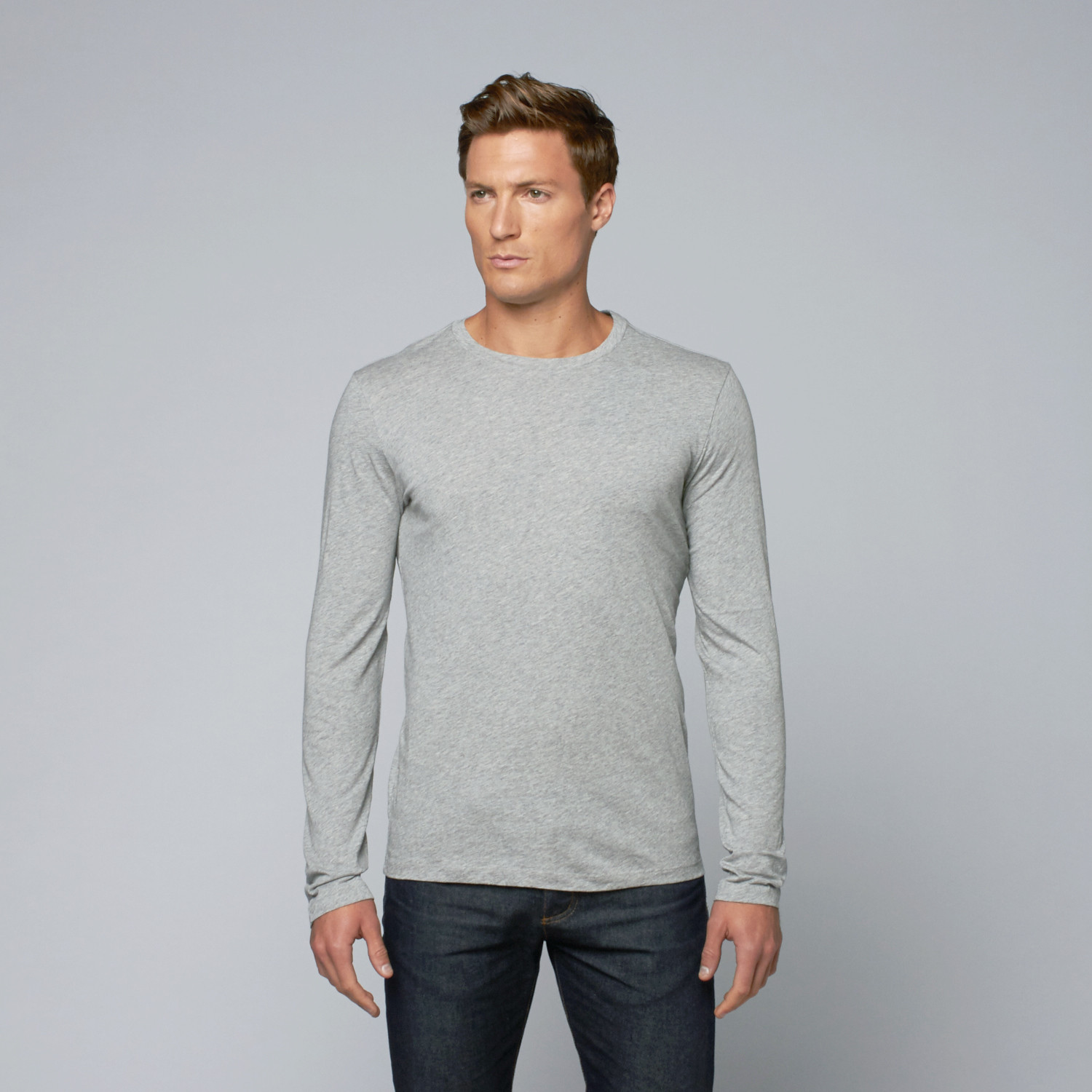 Pima Cotton Long Sleeve Tee // Grey (M) - OPNK - Touch of Modern