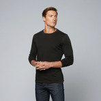 Pima Cotton Long Sleeve Tee // Black (S)