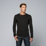 Pima Cotton Long Sleeve Tee // Black (S)